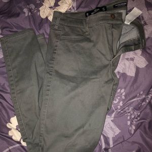 Grey High Waisted Jeans From Hollister